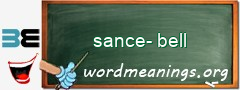 WordMeaning blackboard for sance-bell